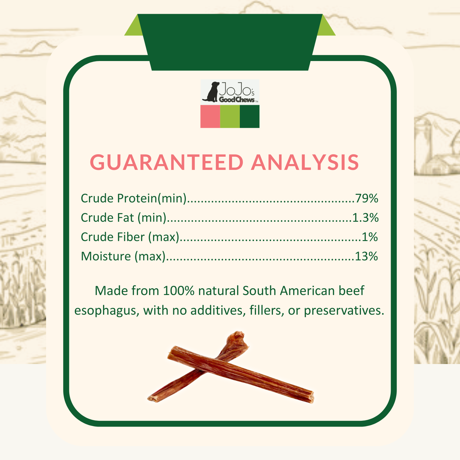 All-Natural Beef Gullet Stick Dog Treats – Delicious & Nutritious, Healthy Chews – 6 Inches (5-Pack) - The Good Boy Bureau