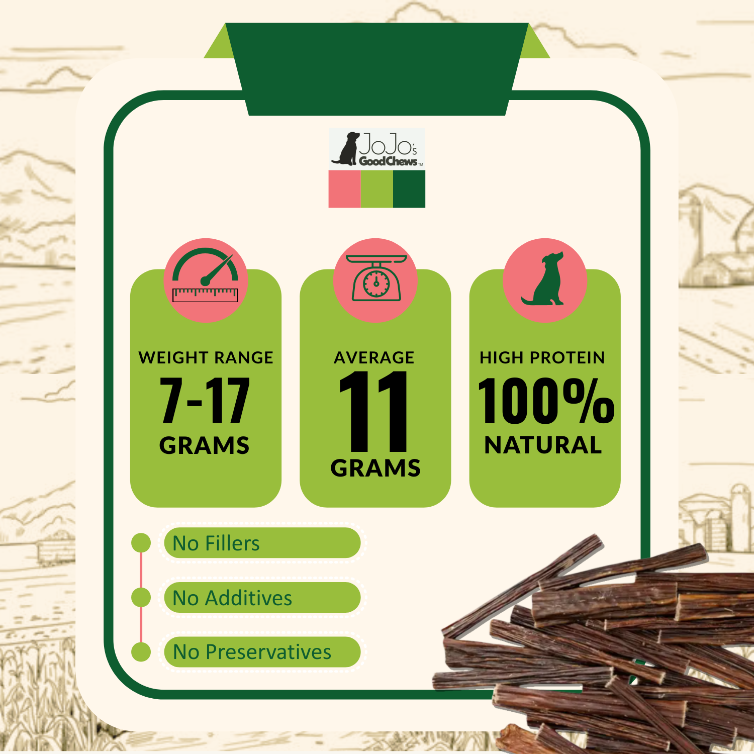 All-Natural Beef Gullet Stick Dog Treats – Delicious & Nutritious, Healthy Chews – 6 Inches (5-Pack) - The Good Boy Bureau