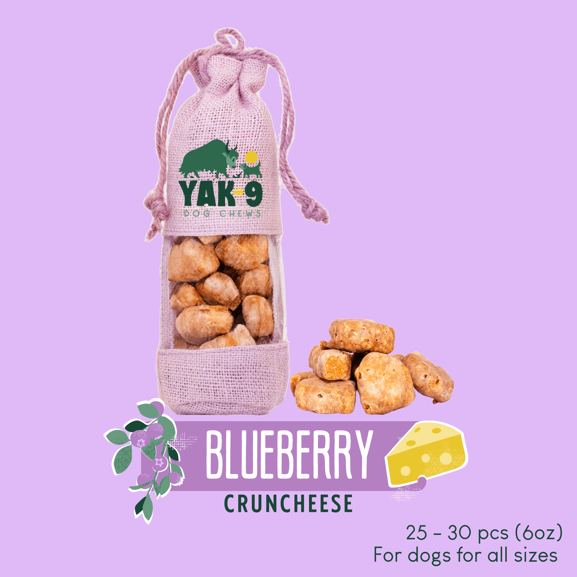 CrunCheese Yak Cheese Treats for Dogs - 6 oz - The Good Boy Bureau