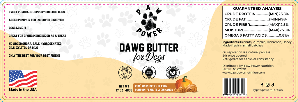 Dawg Butter Pum'kin Puppers Flavor - The Good Boy Bureau