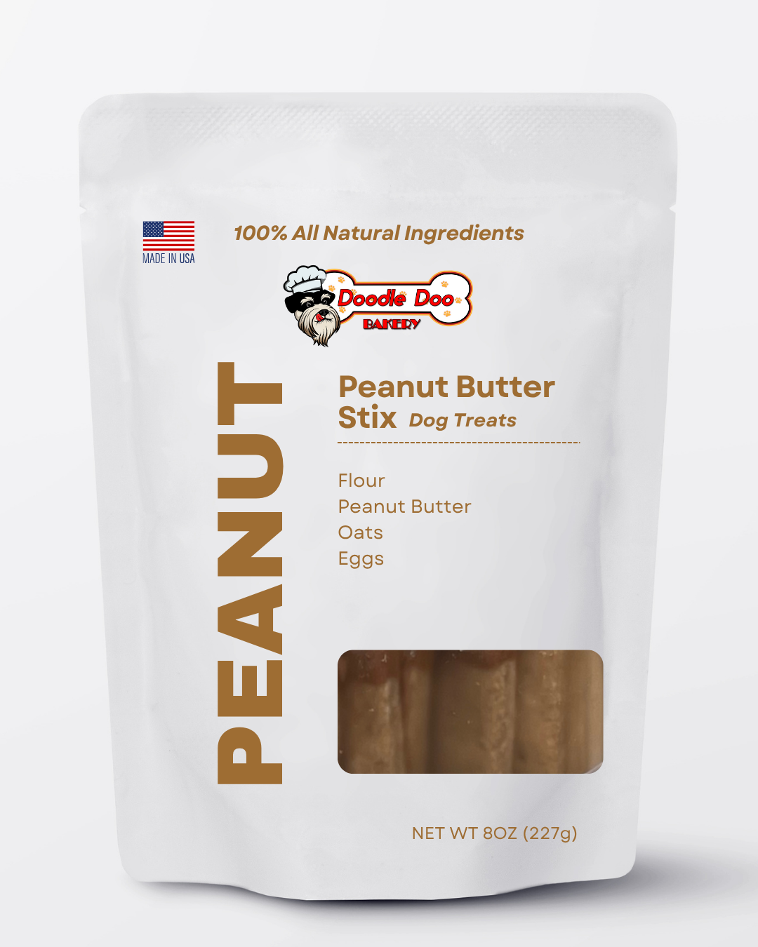 🥜 Homemade Dog Treats - Peanut Butter Stix Treat 1/2lb - The Good Boy Bureau